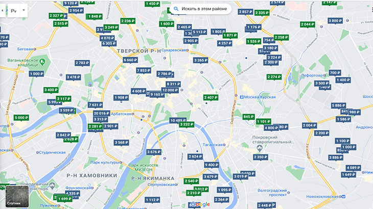 hotels-on-the-map-of-moscow